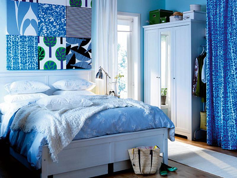 yatak odası mavi dekorasyon 4