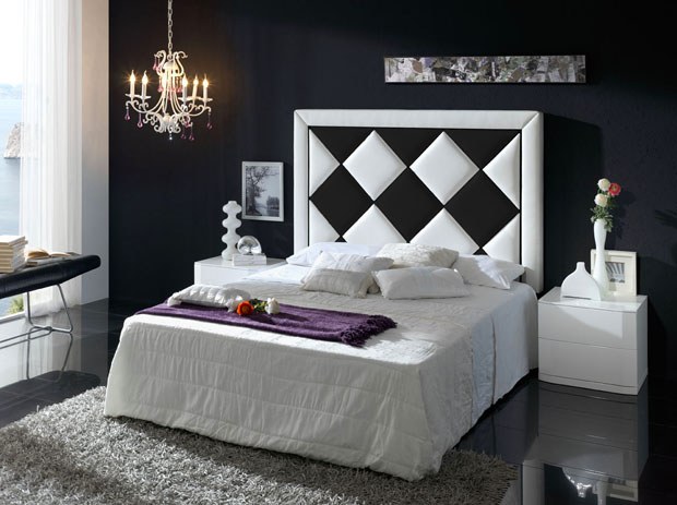 siyah beyaz yatak odasi dekorasyonu 1