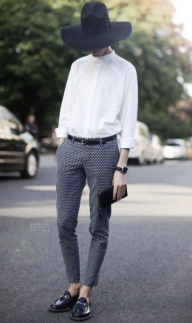 Beyaz gömlek skinny pantolon kombini