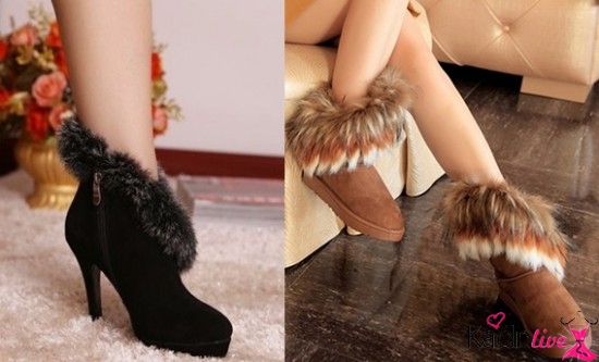 Kış Modası Kürklü Ayakkabı Modelleri 2016